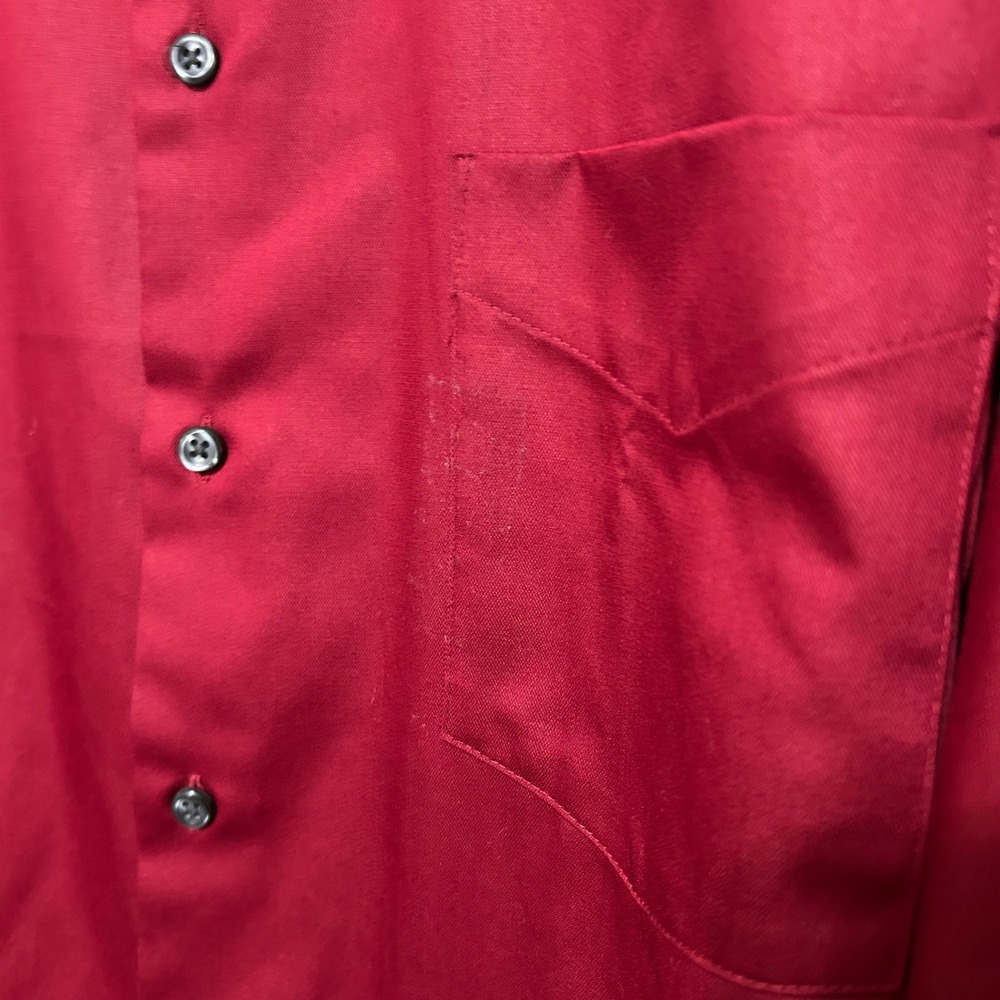 Van Heusen Dress Shirt 19 37/38 Red NEW Tall No Iron Button Down Professional - Picture 11 of 11